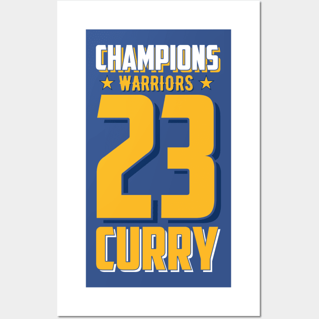 Warriorsss Basketball Champions 2023 Curry Edition Varsity Wall Art by T-shirt US